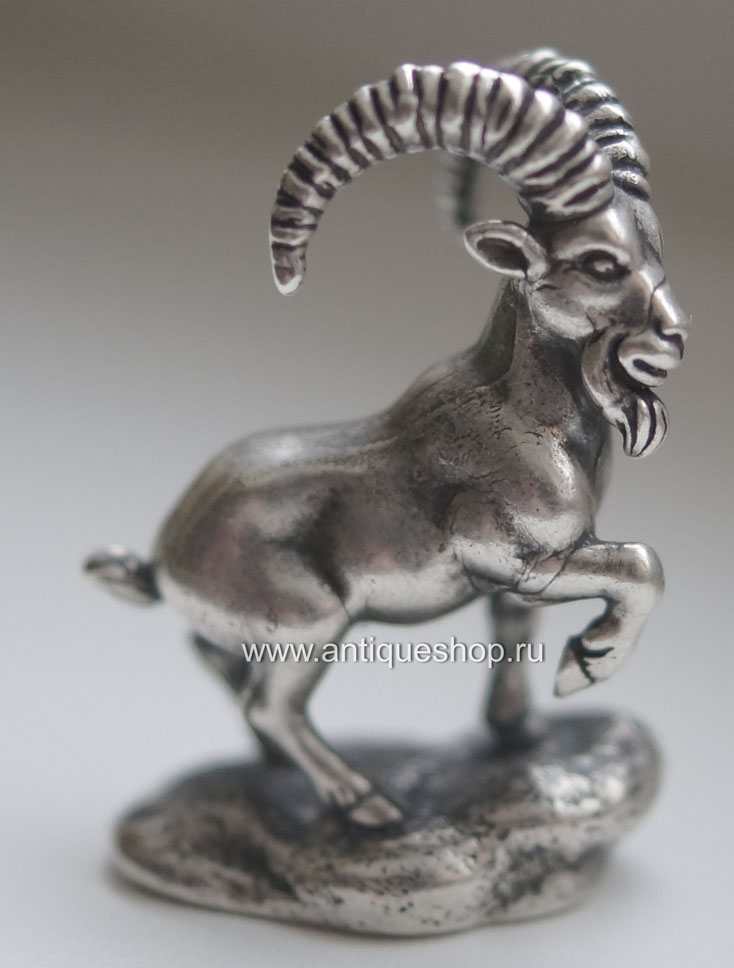 Сибирский горный козел. Серебро 925