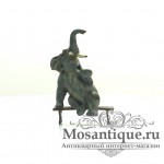 Венская бронзовая миниатюра "Радостный слон"