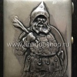 Старинный серебряный портсигар "Витязь"