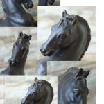 Фотография фрагментов фигуры "Конь"