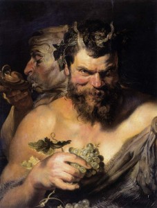 Фотография картины Рубенса "Сатиры"